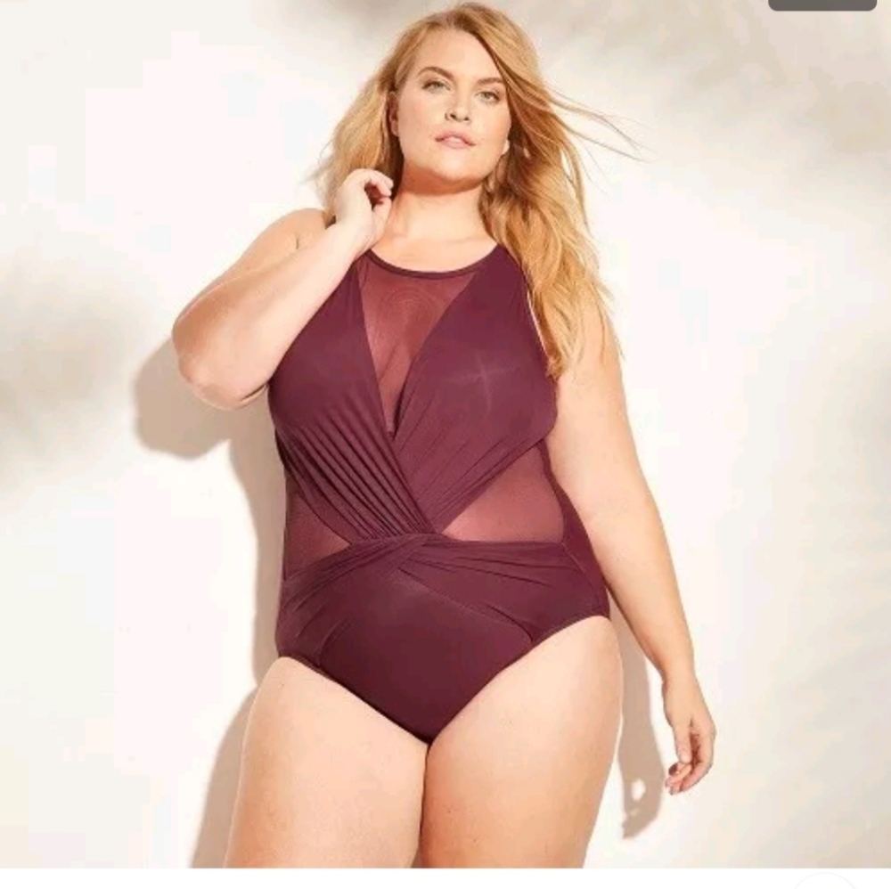 Mesh One-piece Swimuit